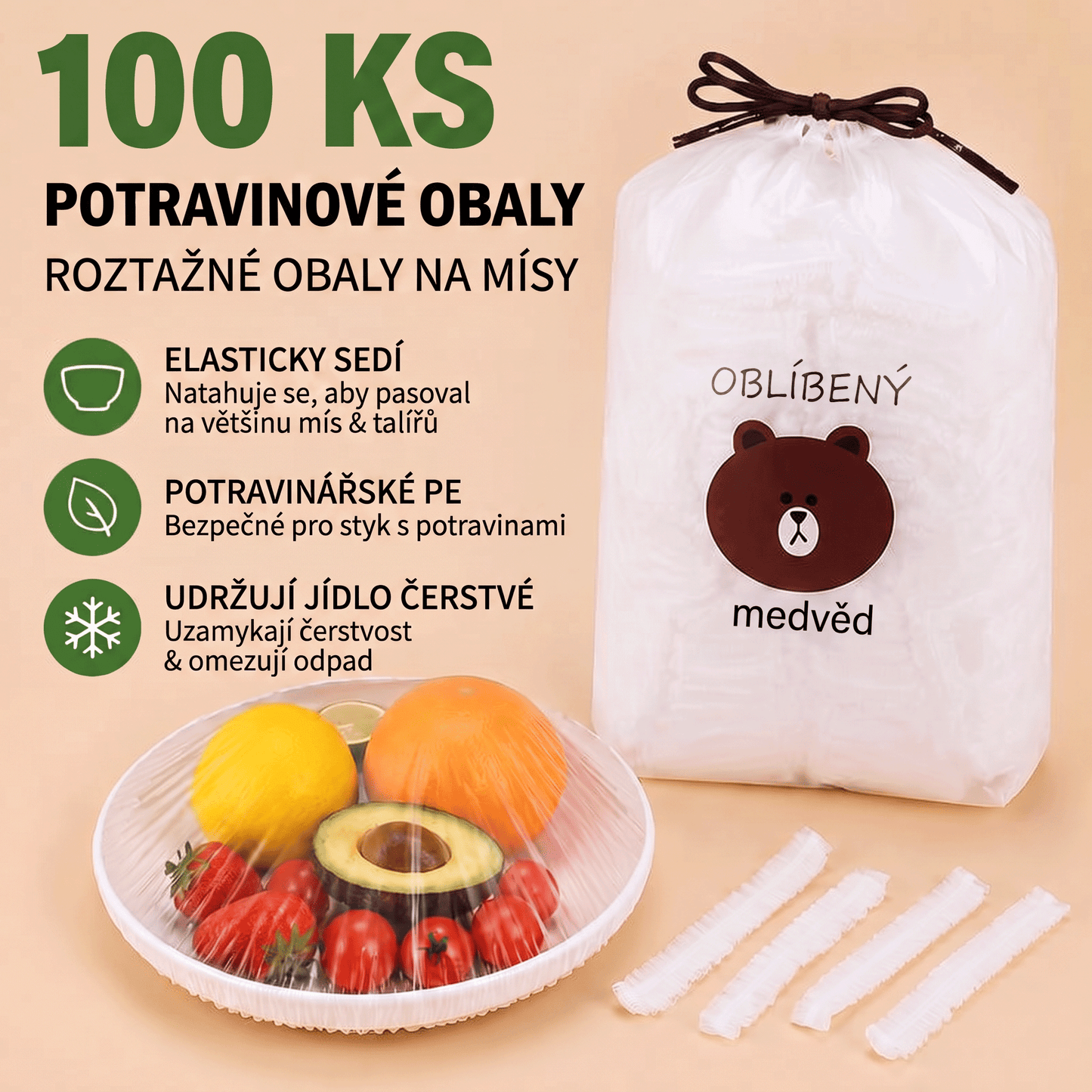 PKNEW®🍇 Elastic Food Covers for Bowls & Plates 🥗 – Stretchable Kitchen Covers for Leftovers, Fruits, Vegetables & Everyday Food Storage ✨