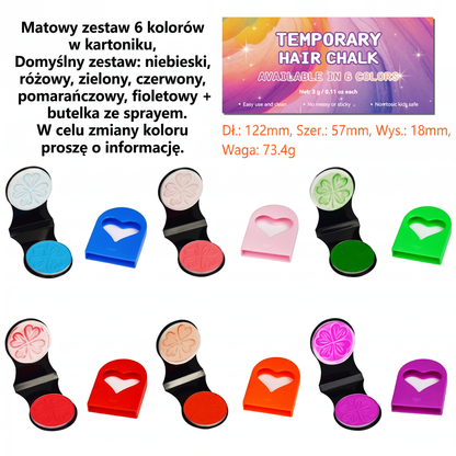 LEFUN® ⭐Wyrazista i trwała kreda koloryzująca do włosów🔥poręczna i łatwa do zmycia – idealna do samodzielnej stylizacji podczas imprez oraz tworzenia zabawnych, kreatywnych fryzur