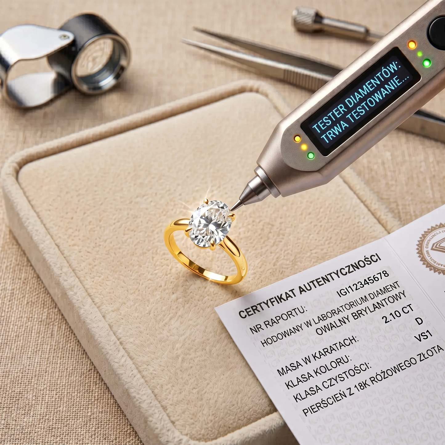 Pierścionek idealny na całe życie: Dwukolorowy pierścionek typu solitaire z brylantem o szlifie owalnym i oprawą z litego złota próby 14K – Wyprzedaż w ostatnim dniu: -90% 🔥