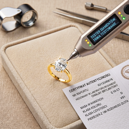 Pierścionek idealny na całe życie: Dwukolorowy pierścionek typu solitaire z brylantem o szlifie owalnym i oprawą z litego złota próby 14K – Wyprzedaż w ostatnim dniu: -90% 🔥