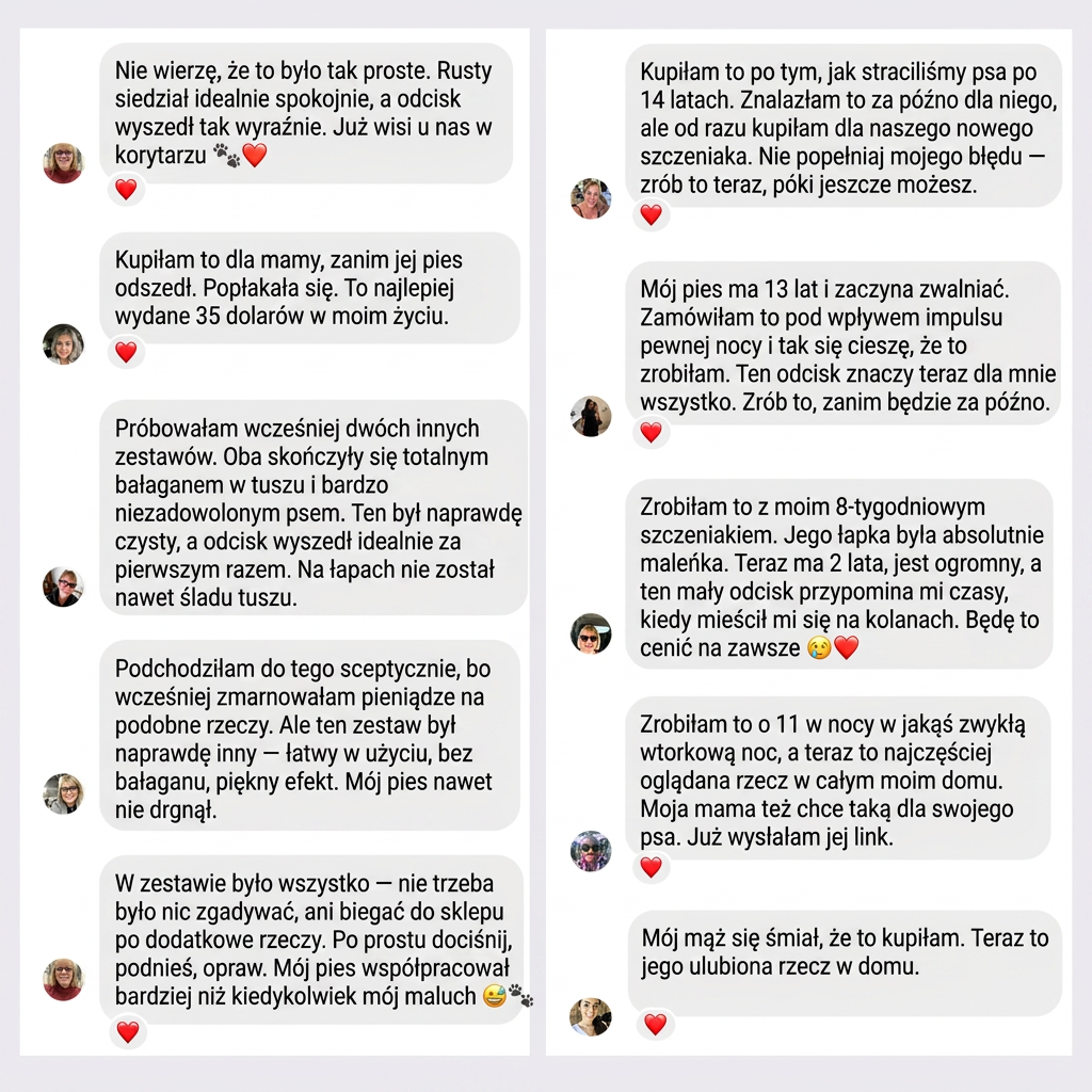 💜Abyś zawsze mógł trzymać je za łapki – Zestaw do odcisku łapy 🐾 Pamiątka upamiętniająca pupila