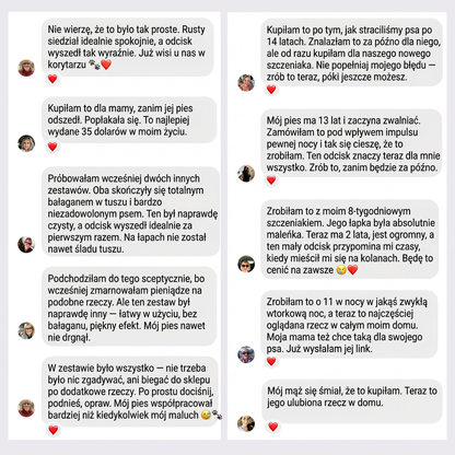 💜Abyś zawsze mógł trzymać je za łapki – Zestaw do odcisku łapy 🐾 Pamiątka upamiętniająca pupila