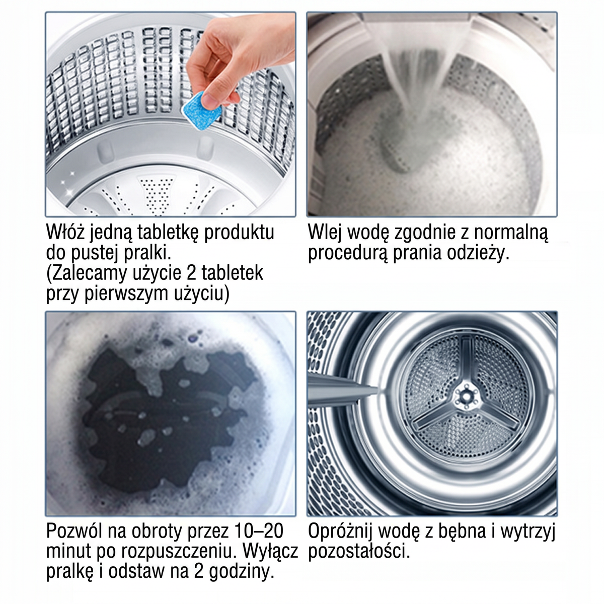PKNEW®🫧Tabletki do czyszczenia pralki 🍇 – Pomagają skutecznie usuwać osady, pozostałości detergentów i nieprzyjemne zapachy bez konieczności skomplikowanego demontażu 💙