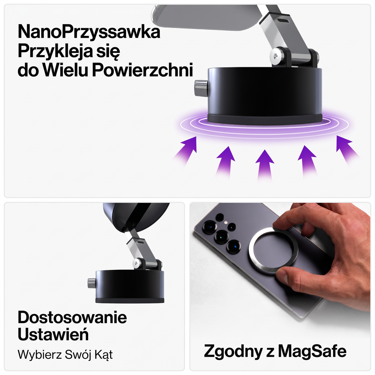 PKNEW® 🌳Metalowy uchwyt Gen 3 – 📱 więcej niż do auta.