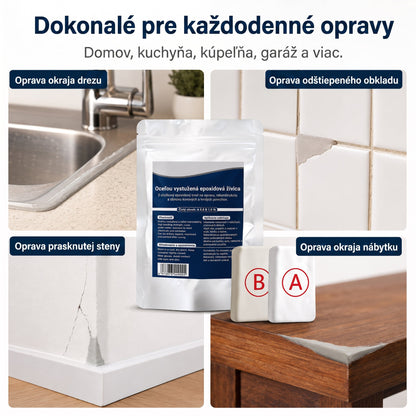 PKNEW®  Oceľou vystužený epoxidový opravný tmel — Univerzálne lepidlo na kov, drevo a plast🍅