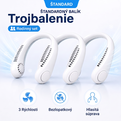 PKNEW®❄️ Prenosný ventilátor na krk🍇, bezlopatkový osobný ventilátor, chladenie typu hands-free na vonkajšie použitie a do kancelárie