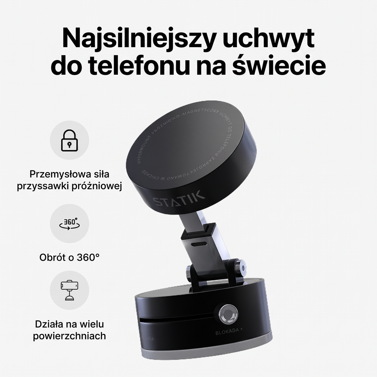 PKNEW® 🌳Metalowy uchwyt Gen 3 – 📱 więcej niż do auta.