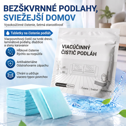 PKNEW® Tablety na podlahy – Univerzálny čistič na drevo, laminát, dlažbu a steny v karavanoch. S antibakteriálnym účinkom.😾