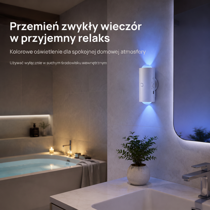 PKNEW® 🍇Inteligentna, dwukierunkowa lampka nocna RGB z czujnikiem ruchu 🌈 – automatyczne oświetlenie, montaż magnetyczny bez wiercenia i ładowanie przez USB-C; idealna do sypialni, przedpokoju i na schody ✨