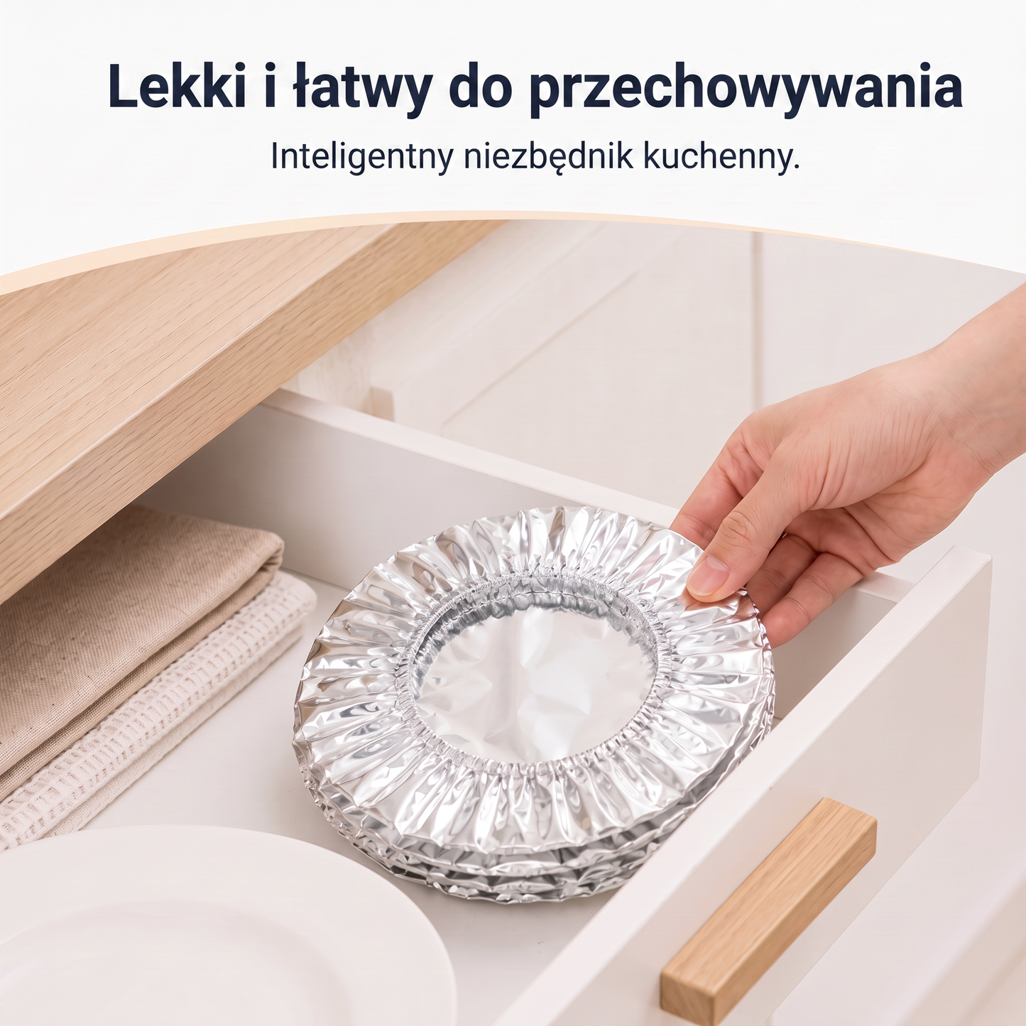 PKNEW® Składana aluminiowa osłona na żywność 🍇 | Utrzymuje ciepło i świeżość potraw oraz chroni przed muszkami owocówkami 🔥