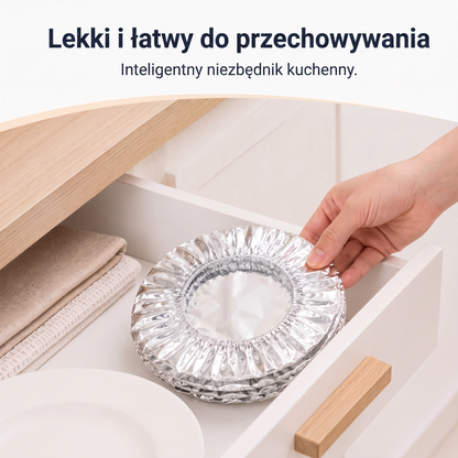PKNEW® Składana aluminiowa osłona na żywność 🍇 | Utrzymuje ciepło i świeżość potraw oraz chroni przed muszkami owocówkami 🔥