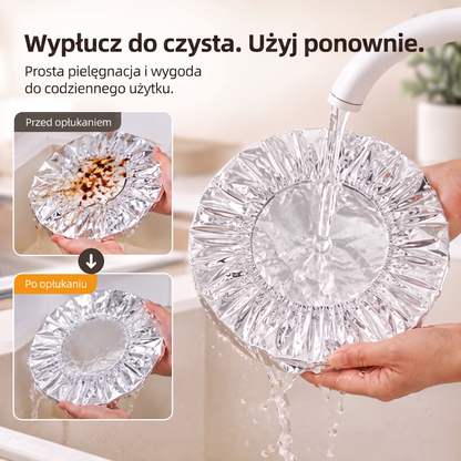 PKNEW® Składana aluminiowa osłona na żywność 🍇 | Utrzymuje ciepło i świeżość potraw oraz chroni przed muszkami owocówkami 🔥