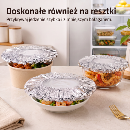 PKNEW® Składana aluminiowa osłona na żywność 🍇 | Utrzymuje ciepło i świeżość potraw oraz chroni przed muszkami owocówkami 🔥