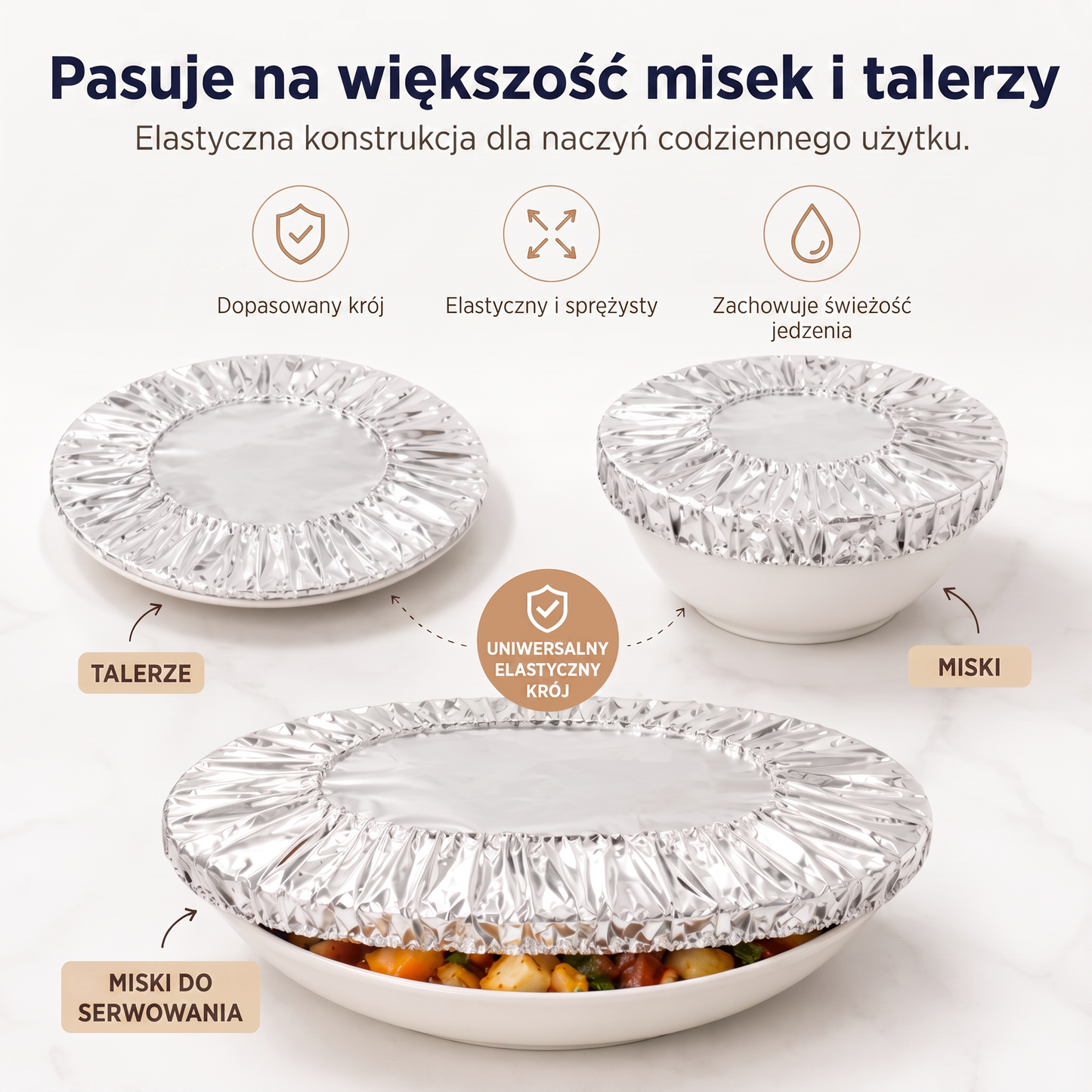 PKNEW® Składana aluminiowa osłona na żywność 🍇 | Utrzymuje ciepło i świeżość potraw oraz chroni przed muszkami owocówkami 🔥
