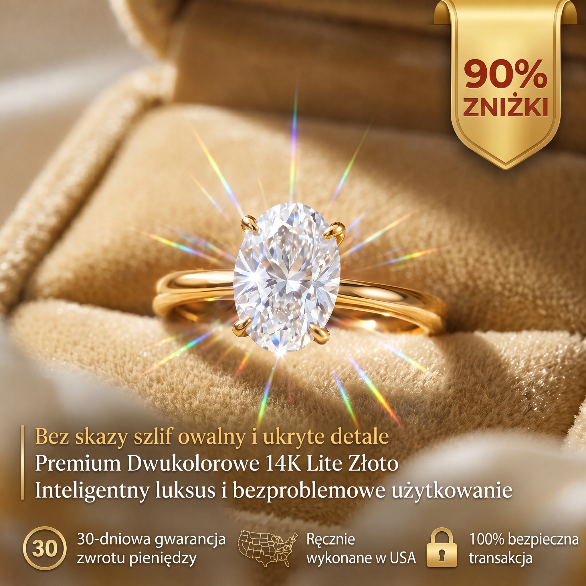 Pierścionek typu solitaire z linii Signature