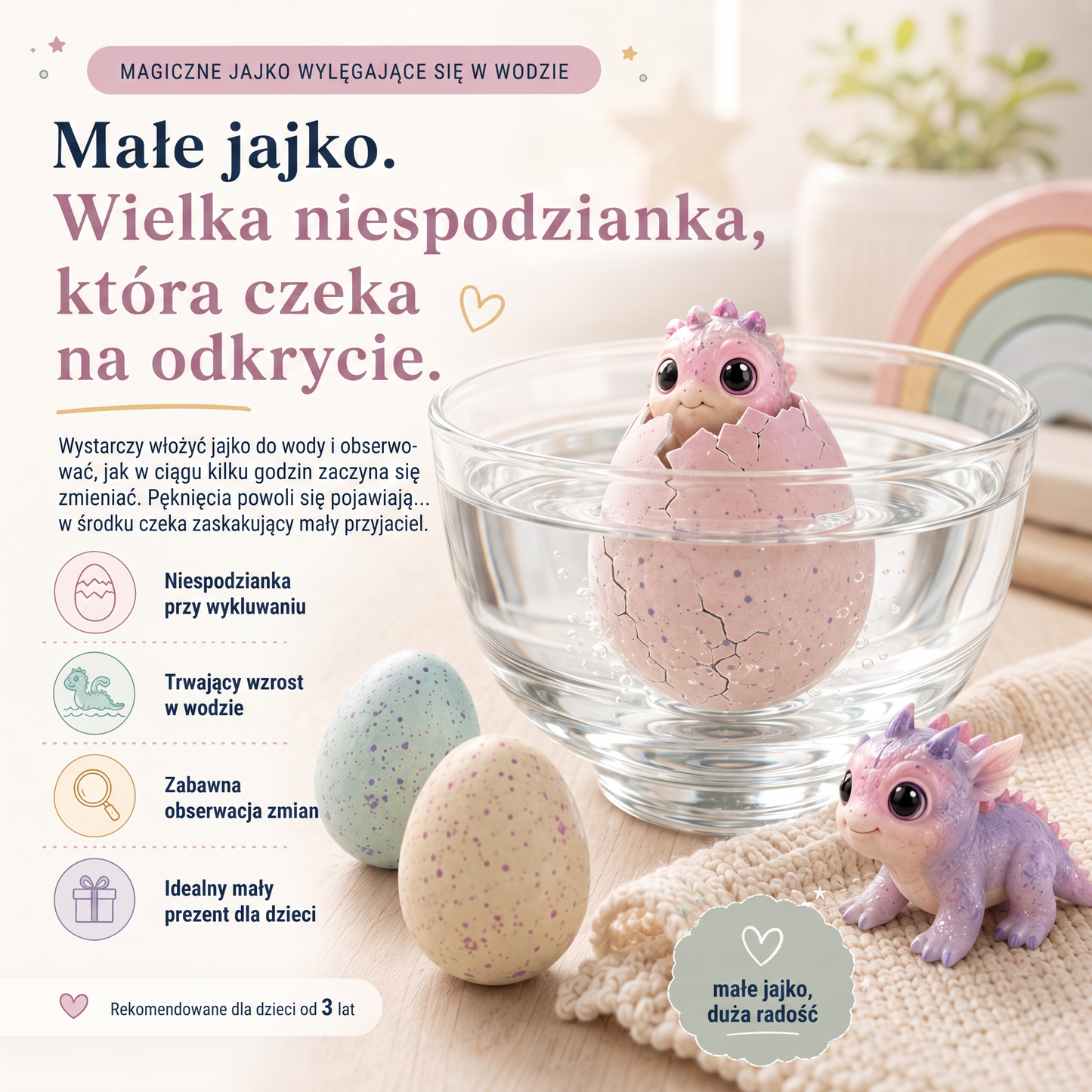 LEFUN® 🍇Magiczne jajko wodne dla dzieci – zaskakujący zwierzak, który wykluwa się i rośnie