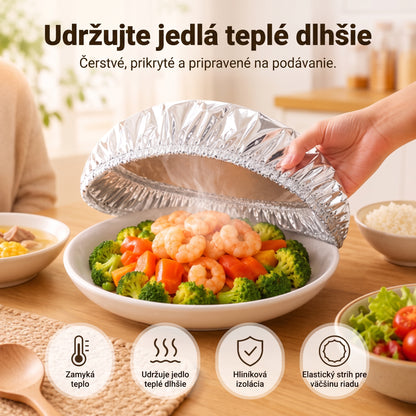PKNEW® Collapsible Aluminum Foil Food Cover 🍇| Keep Meals Warm, Fresh & Protected from Fruit Flies🔥
