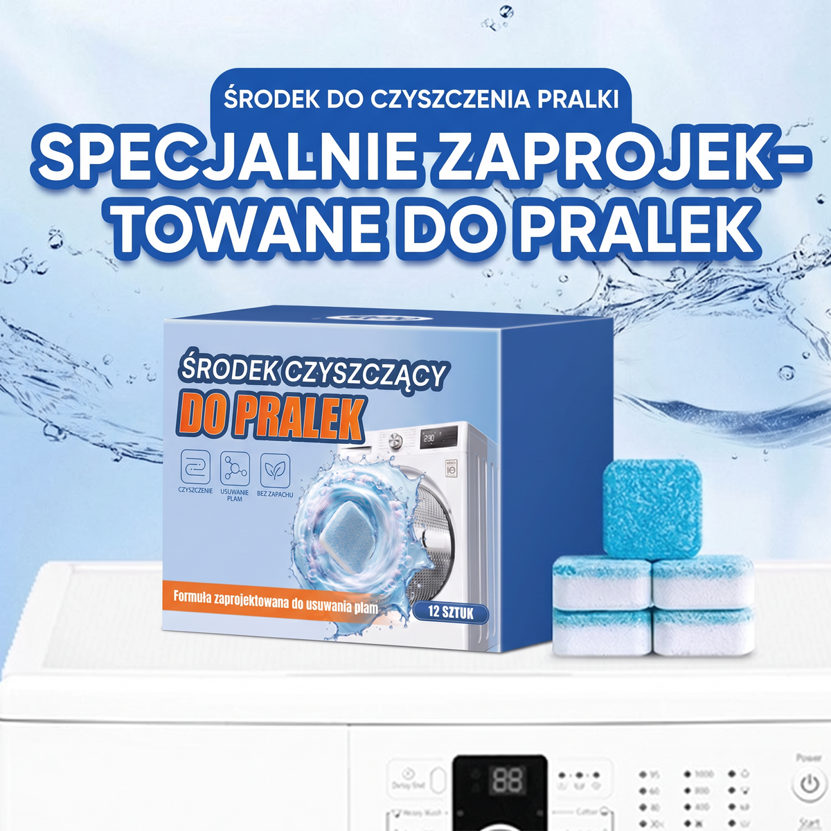PKNEW®🫧Tabletki do czyszczenia pralki 🍇 – Pomagają skutecznie usuwać osady, pozostałości detergentów i nieprzyjemne zapachy bez konieczności skomplikowanego demontażu 💙