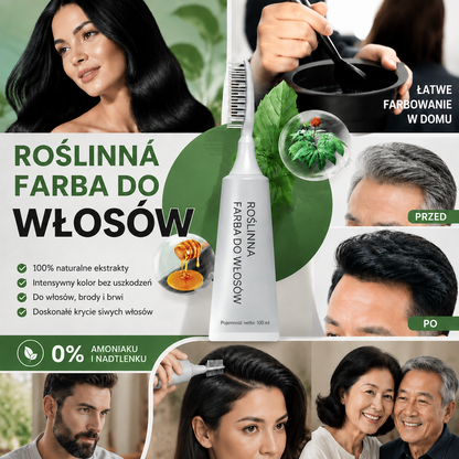 🌿 Ziołowy grzebień koloryzujący do włosów Vitalisys® 🍇– prostszy sposób na ciemniejsze, zadbane włosy 🖤