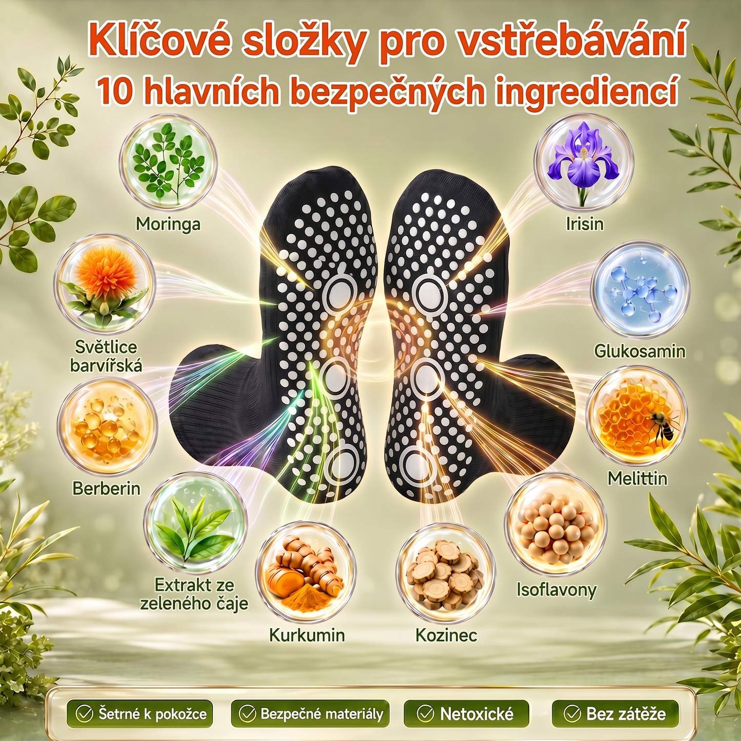 Oficiální značkový obchod 👑 BLUESHOT® 🍇 2026 10 v 1: Moringa & Berberin – Mikročásticové tvarující ponožky Spalujte tuky, tvarujte postavu, podpořte krevní oběh a metabolismus, uvolněte lymfatické uzliny. Výsledky uvidíte za 7 dní.