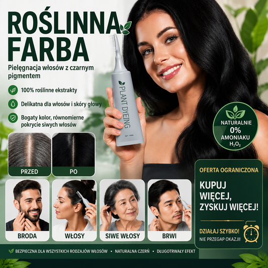 🌿 Ziołowy grzebień koloryzujący do włosów Vitalisys® 🍇– prostszy sposób na ciemniejsze, zadbane włosy 🖤