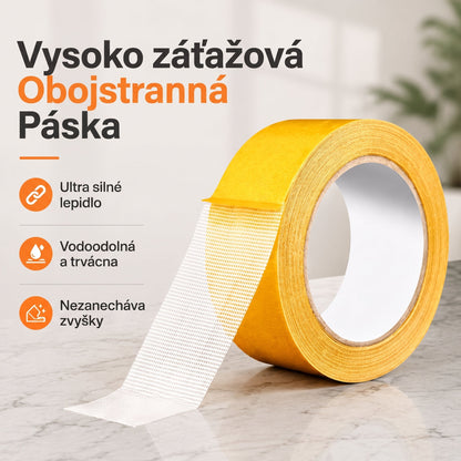 PKNEW® Odolná obojstranná páska – silné lepidlo, vodoodolná, odstrániteľná bez stôp. Ideálna na koberce, tapety, balóny a domáce použitie 🐔