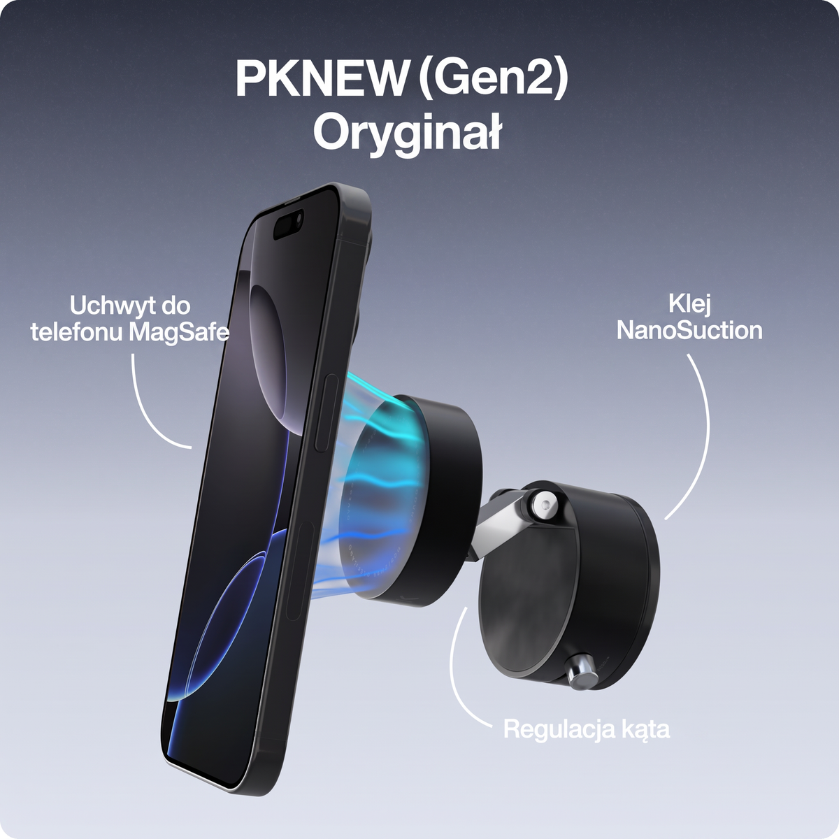 PKNEW® 🌳Metalowy uchwyt Gen 3 – 📱 więcej niż do auta.
