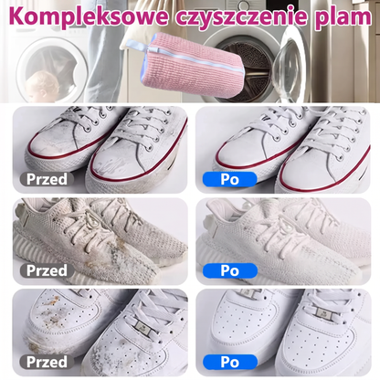 PKNEW®🍈 Worek do prania butów 360° z mikrofibry szenilowej👟 – delikatniejsze pranie bez szorowania ręcznego, z ukrytym zamkiem błyskawicznym; idealny do sneakersów, butów sportowych i dziecięcych 💕