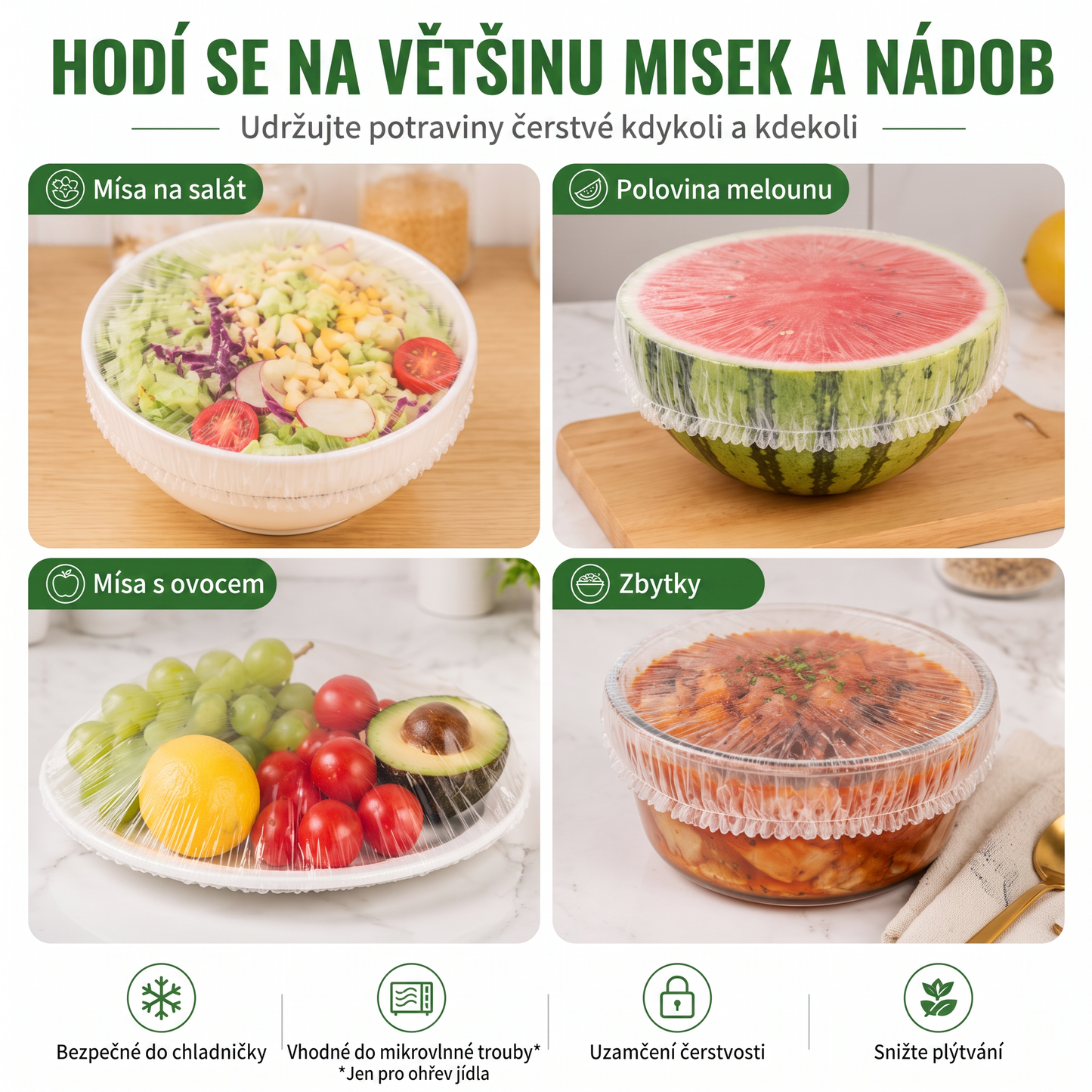 PKNEW®🍇 Elastic Food Covers for Bowls & Plates 🥗 – Stretchable Kitchen Covers for Leftovers, Fruits, Vegetables & Everyday Food Storage ✨