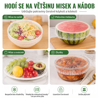 PKNEW®🍇 Elastic Food Covers for Bowls & Plates 🥗 – Stretchable Kitchen Covers for Leftovers, Fruits, Vegetables & Everyday Food Storage ✨