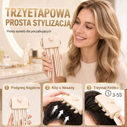 🎉 Ponad 48 000 sprzedanych sztuk 🍇 Bezprzewodowe, podgrzewane urządzenie do stylizacji, unoszące włosy u nasady – przenośne narzędzie idealne do cienkich i słabych włosów.