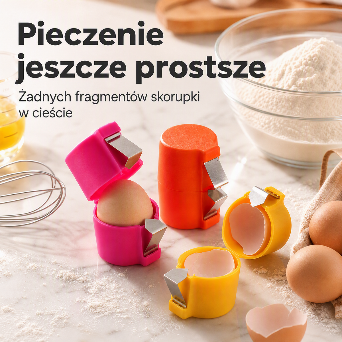 LEFUN® 🍇Handy Egg Helper🥚 – idealnie obiera i otwiera jajka w kilka sekund