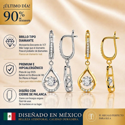 🔥🔥 30% DE DESCUENTO HOY: Pendientes de moissanita "Dancing" de 1 quilate – La comodidad y el brillo en plata S925 que te mereces 💎