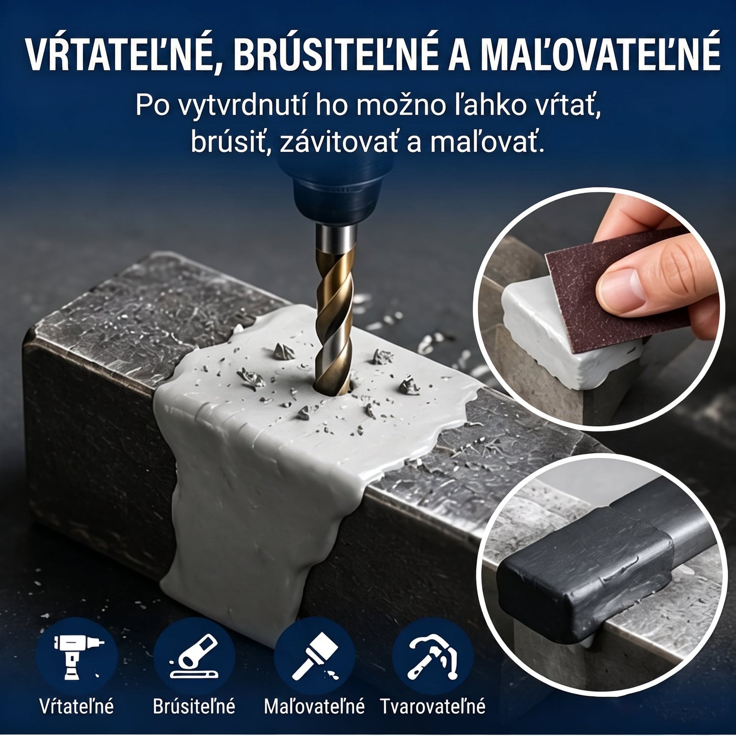 PKNEW®  Oceľou vystužený epoxidový opravný tmel — Univerzálne lepidlo na kov, drevo a plast🍅