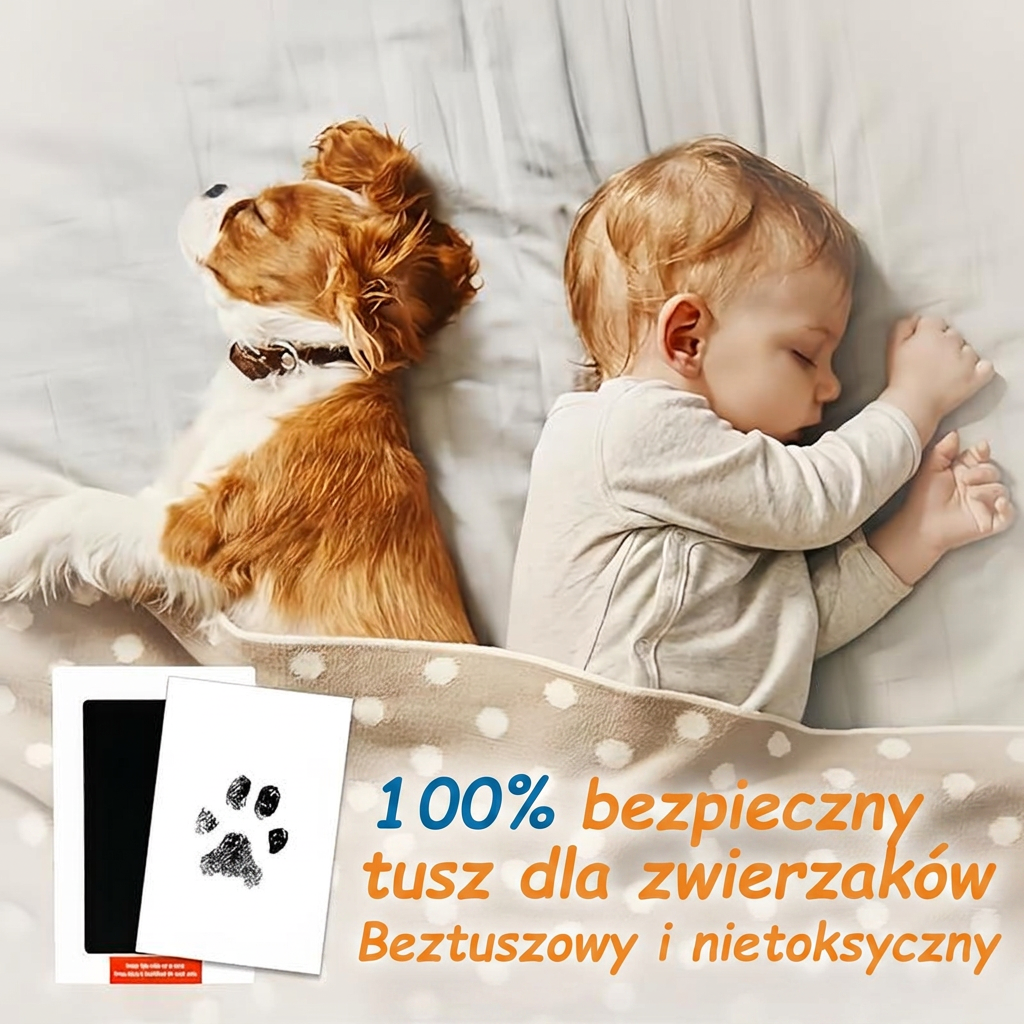 💜Abyś zawsze mógł trzymać je za łapki – Zestaw do odcisku łapy 🐾 Pamiątka upamiętniająca pupila