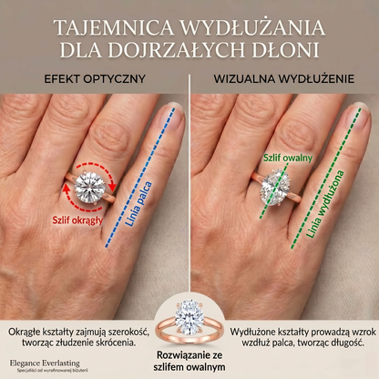 Pierścionek idealny na całe życie: Dwukolorowy pierścionek typu solitaire z brylantem o szlifie owalnym i oprawą z litego złota próby 14K – Wyprzedaż w ostatnim dniu: -90% 🔥