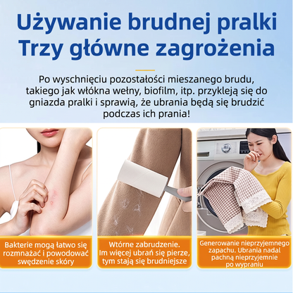PKNEW®🫧Tabletki do czyszczenia pralki 🍇 – Pomagają skutecznie usuwać osady, pozostałości detergentów i nieprzyjemne zapachy bez konieczności skomplikowanego demontażu 💙