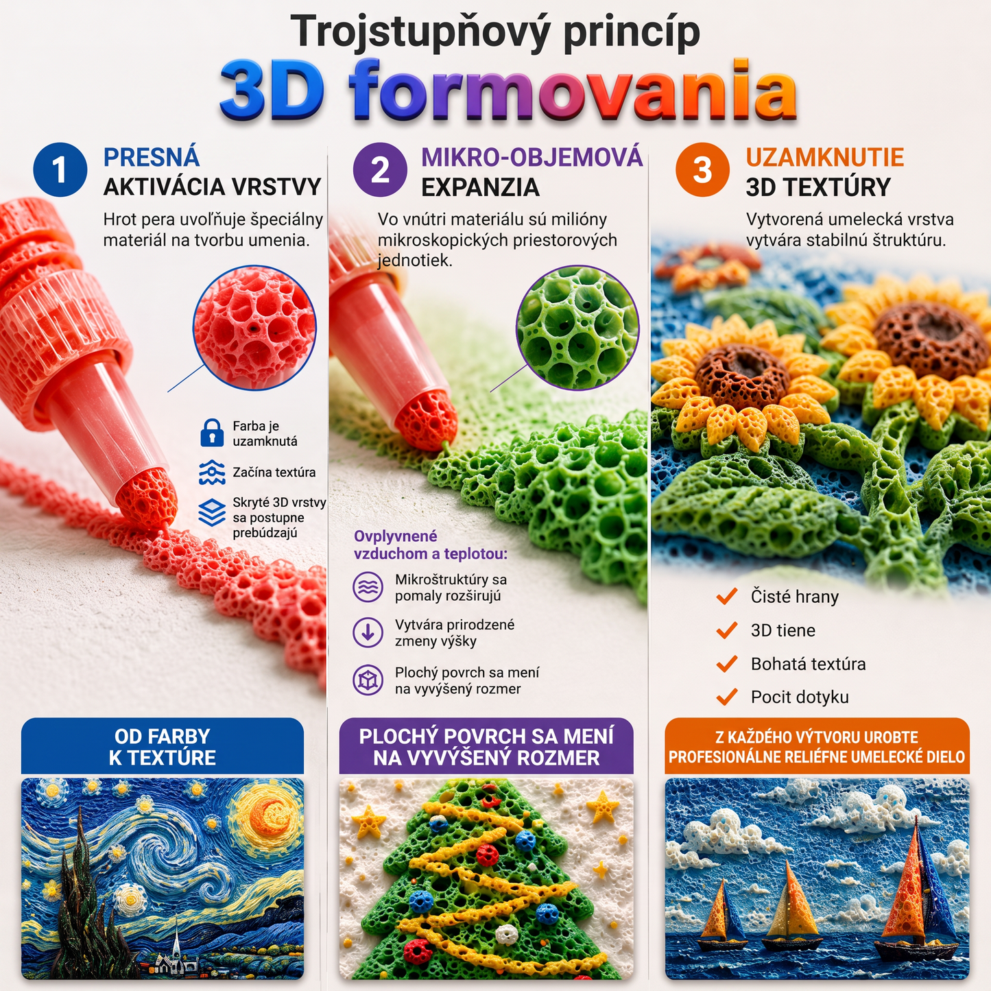 Dnes so zľavou 50 % 🔥 | PKNEW® 3D embossovacie umelecké pero🍇 – premeňte každodenné kresby na úžasné 3D výtvory 🎨