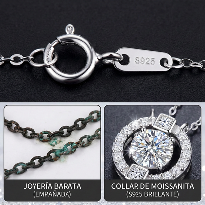 Lujo que puedes sentir — Collar 'Corazón Latiente' de Moissanita de 1CT con brillo de nivel diamante 💎
