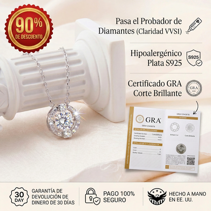 Lujo que puedes sentir — Collar 'Corazón Latiente' de Moissanita de 1CT con brillo de nivel diamante 💎