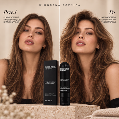 Vitalisys®🍇 Fluffy Hair – Modelujący spray zwiększający objętość włosów – lekka formuła dodająca objętości od nasady, zapewniająca naturalny ruch włosów i delikatny brzoskwiniowy zapach 👸