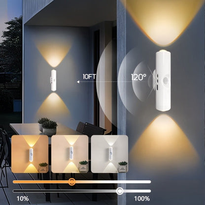 PKNEW® 🍇Inteligentna, dwukierunkowa lampka nocna RGB z czujnikiem ruchu 🌈 – automatyczne oświetlenie, montaż magnetyczny bez wiercenia i ładowanie przez USB-C; idealna do sypialni, przedpokoju i na schody ✨