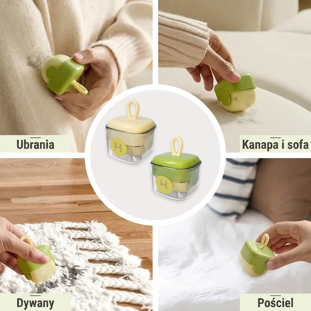 PKNEW® Mini rolka do ubrań, przyrząd do usuwania kłaczków i sierści wielokrotnego użytku, zmywalna rolka, przenośny produkt do usuwania sierści zwierząt – do ubrań, w podróży i do użytku domowego 🥼