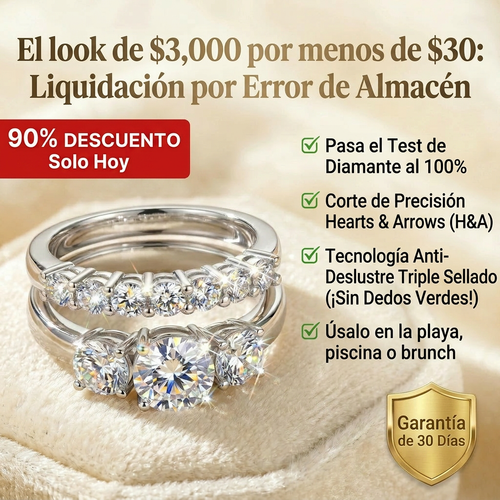 🔥 90% DE DESCUENTO: Juego de anillos apilables con 💎moissanita impecable de 1.5 quilates, color D, corte preciso Corazones y Flechas, apto para viajes, en plata 925 chapada en oro de 14K