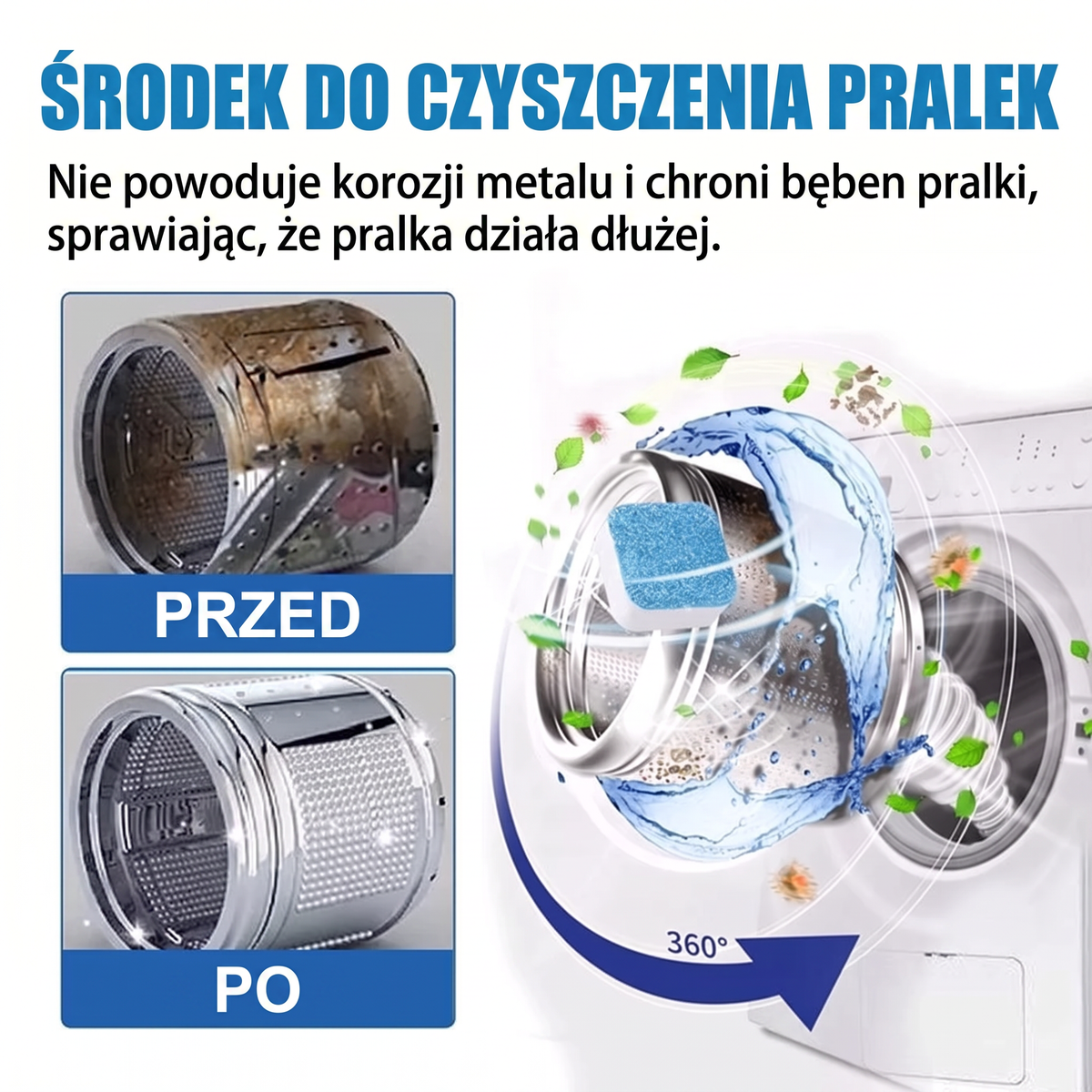 PKNEW®🫧Tabletki do czyszczenia pralki 🍇 – Pomagają skutecznie usuwać osady, pozostałości detergentów i nieprzyjemne zapachy bez konieczności skomplikowanego demontażu 💙