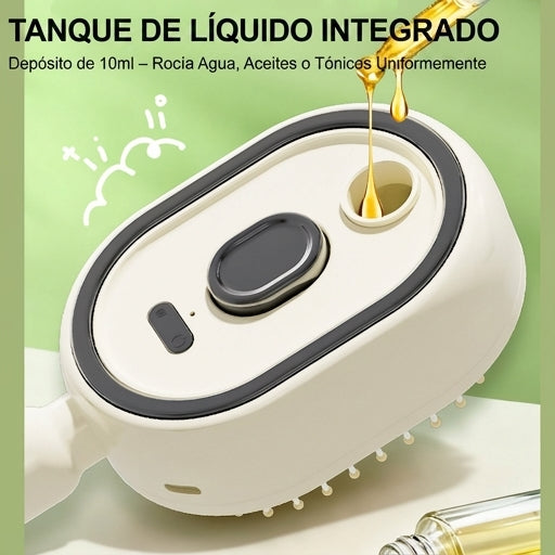 30% de descuento adicional en artículos en oferta | Vitalisys® ✨ Cepillo masajeador de aire eléctrico 3 en 1 con nebulizador, función de vapor y aceites esenciales de autolimpieza, cepillo masajeador de cuero cabelludo recargable