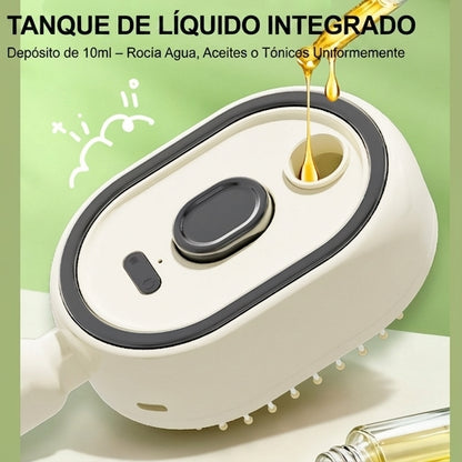 30% de descuento adicional en artículos en oferta | Vitalisys® ✨ Cepillo masajeador de aire eléctrico 3 en 1 con nebulizador, función de vapor y aceites esenciales de autolimpieza, cepillo masajeador de cuero cabelludo recargable