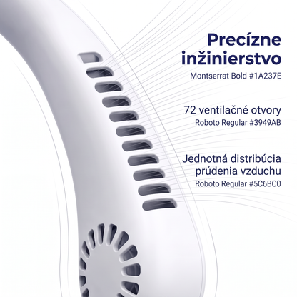 PKNEW®❄️ Prenosný ventilátor na krk🍇, bezlopatkový osobný ventilátor, chladenie typu hands-free na vonkajšie použitie a do kancelárie