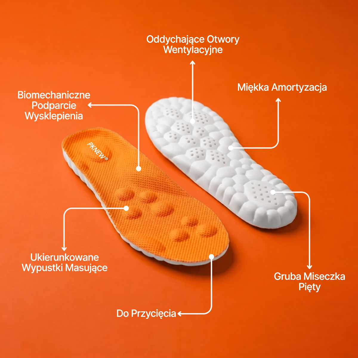 🦶 Wkładki masujące 🔥 Amortyzacja 5D, wysoka sprężystość, właściwości pochłaniające pot i zapobiegające powstawaniu nieprzyjemnych zapachów 👩‍⚕️ ergonomiczna konstrukcja