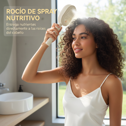 𝐃𝐞𝒗𝒂𝒓𝐞𝐨𝐧® 🍇 Cepillo Eléctrico 3 en 1 con Cojín de Aire,🥳 Masaje, Spray de Niebla, Función de Vapor Autolimpiante y para Aceites Esenciales, Cepillo Recargable para Masaje Capilar